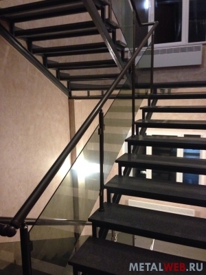 Лестничное ограждения со стеклом
