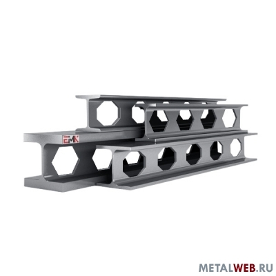 Облегченная сварная балка HEB перфорированная восьмигранными отверстиями