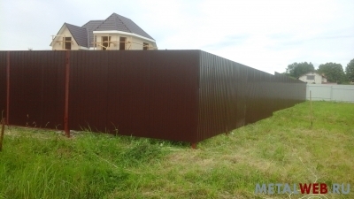Забор из профнастила