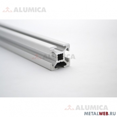 Алюминиевый конструкционный профиль сечением 20x20 без покрытия