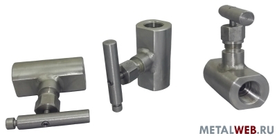 Клапан запорный игольчатый Ду15, Ру16 МПа, муфта-муфта(аналог 15с54бк)