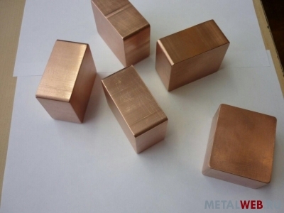 Медные слитки 99.9999