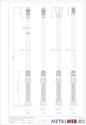Стойки чугунные